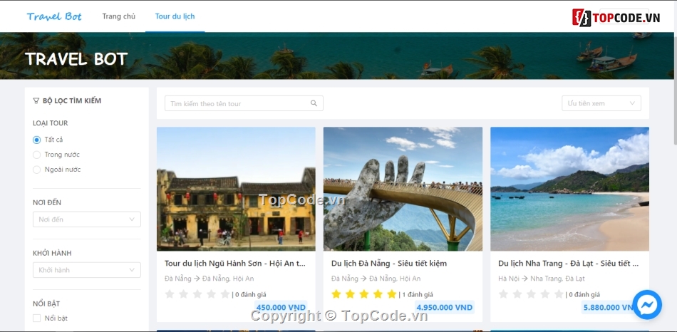 Code web đặt tour du lịch,Website đặt tour du lịch,Code web quản lý,website du lịch